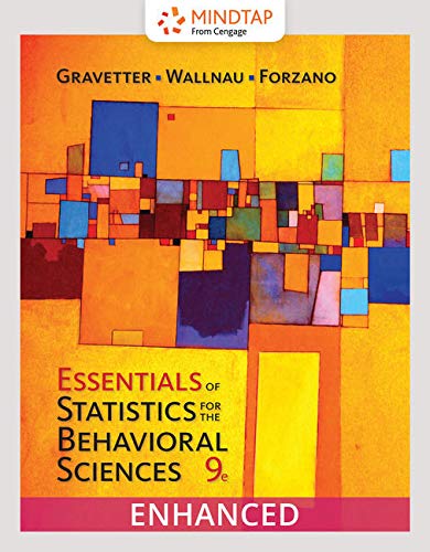 Essentials of Statistics for The Behavioral Sciences, 9th Edition