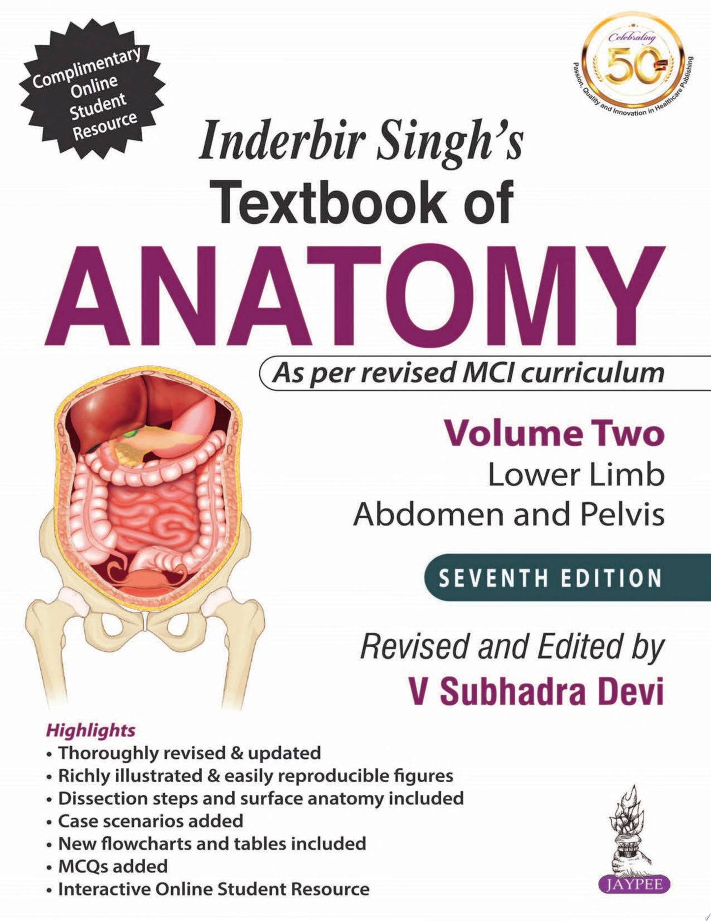 Inderbir Singh’S Textbook Of Anatomy Volume 2 Lower Limb, Abdomen and Pelvis, 7th Edition